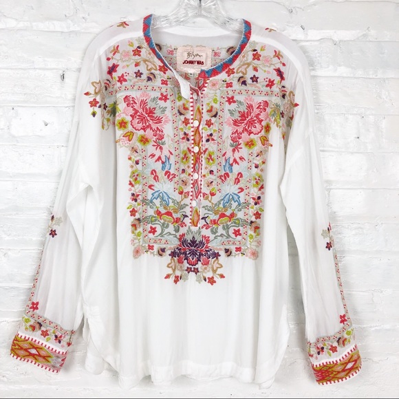 Johnny Was Biya Yoon Challis Blouse Size Small - Picture 3 of 8